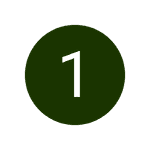 Grüner Kreis mit Zahl 1