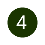 Grüner Kreis mit Zahl 4